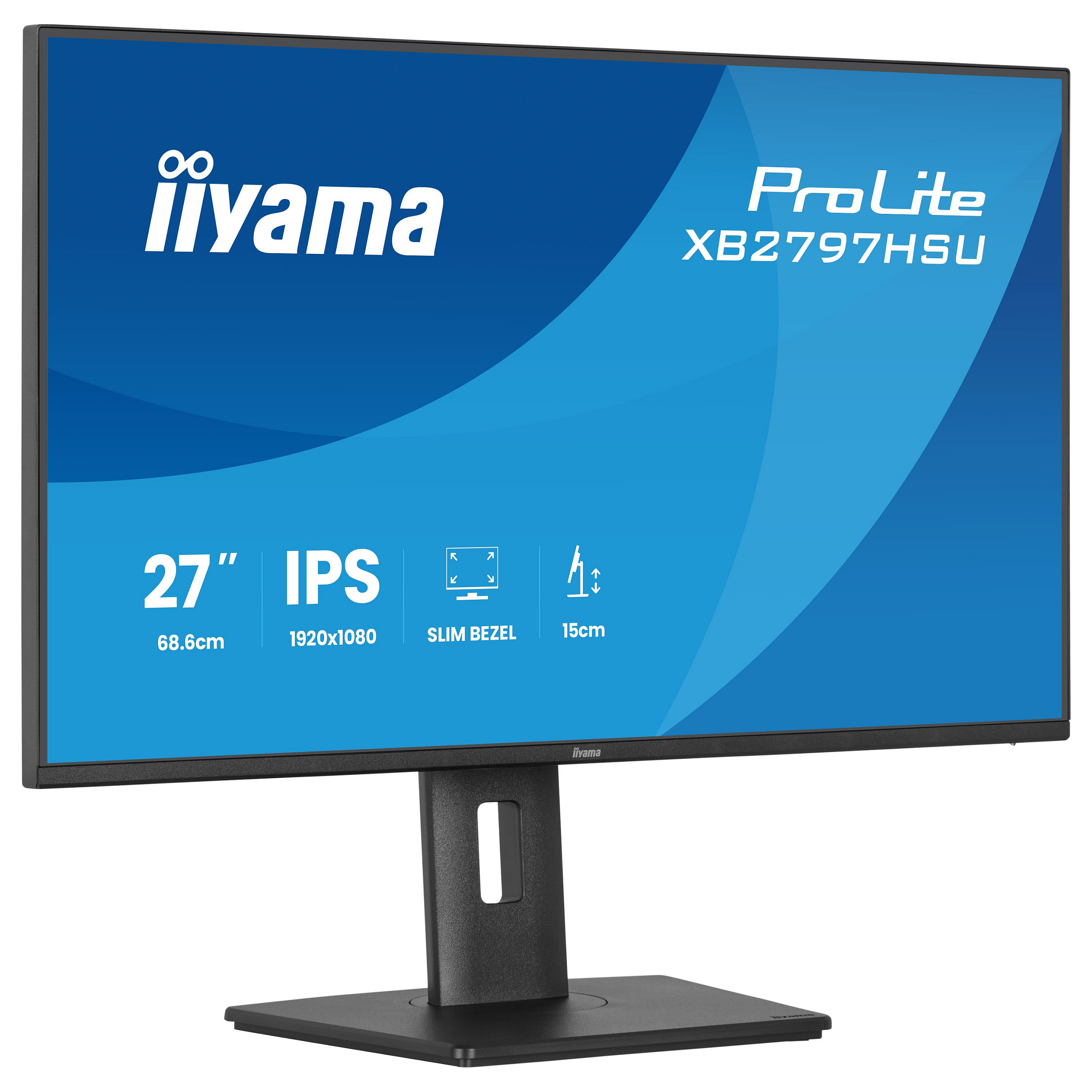 Monitor IIYAMA ProLite XB2797HSU-B1 (27", 1920x1080, IPS, 4ms, 120Hz, HDMI, DisplayPort, USB, VESA, zvučnici)