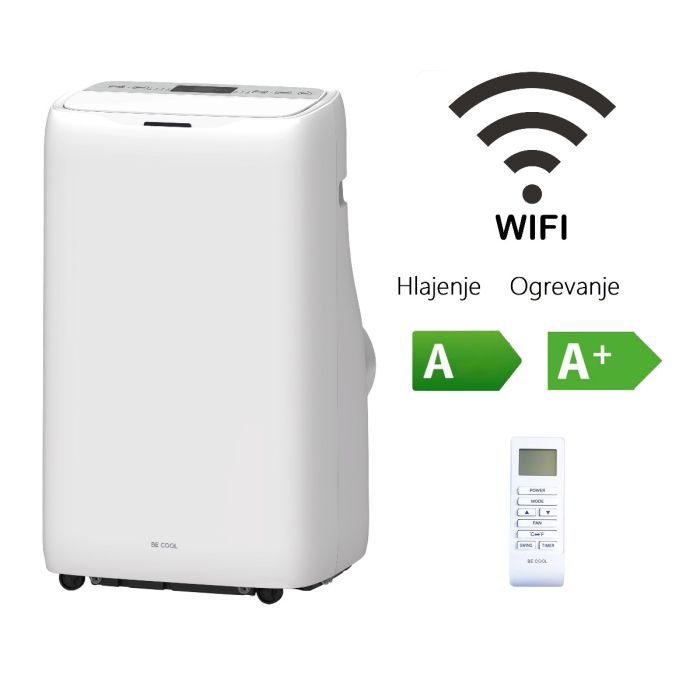 Prijenosni klima uređaj BE COOL BC16KL2501GW (16.000 BTU, 4,6 kW, Wi-Fi, grijanje, bijela boja)-0
