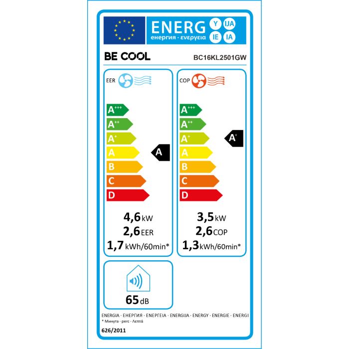 Prijenosni klima uređaj BE COOL BC16KL2501GW (16.000 BTU, 4,6 kW, Wi-Fi, grijanje, bijela boja)-11