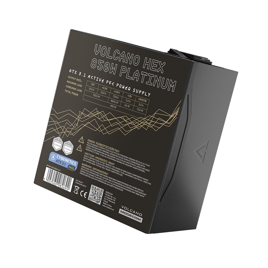 Napajanje MODECOM VOLCANO HEX PLATINUM (850w, atx3.1)-5