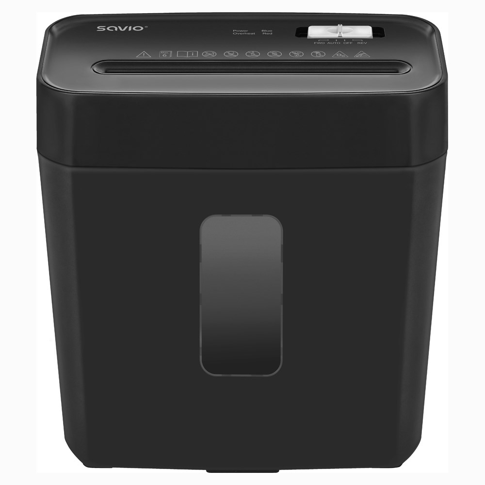 Uništavač dokumenata SAVIO ND-01 (križno rezanje, 72dB, crni)