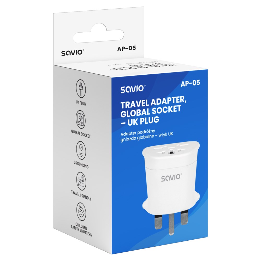 Strujni adapter SAVIO AP-05 (2500w, bijeli)-2