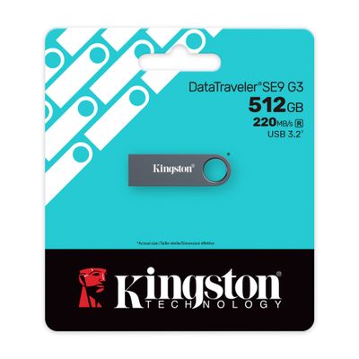 USB stick KINGSTON DataTraveler SE9 G3 (512GB, USB 3.2 Gen 1, 220/100 MB/s)