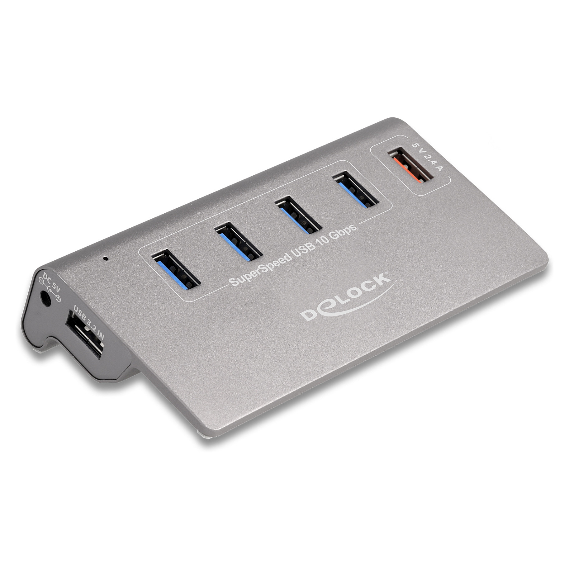 USB HUB DELOCK USB 10 Gbps Hub mit 4 USB Typ-A Ports + 1 Schnellladeport (10 Gbps, 4x usb typ-a, 1x brzo punjenje)-0