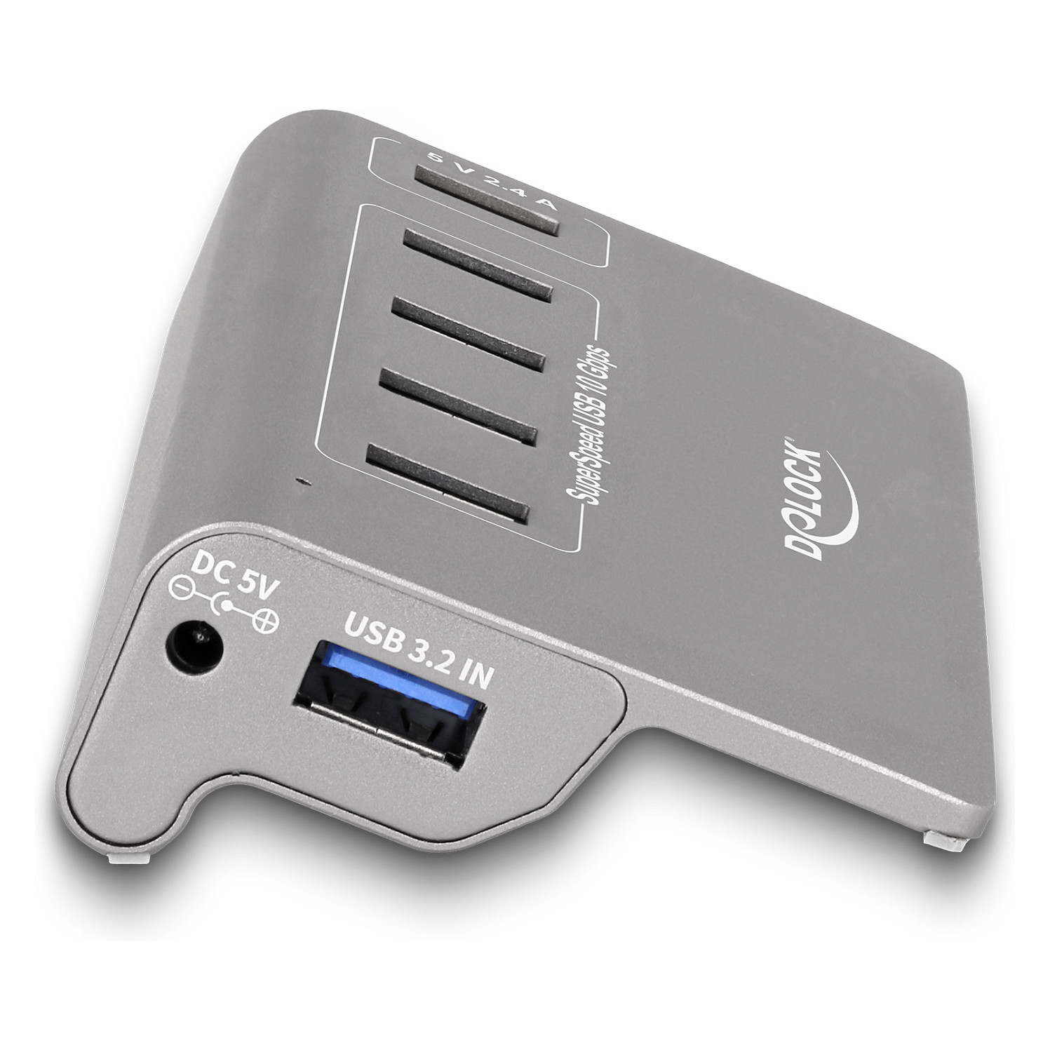 USB HUB DELOCK USB 10 Gbps Hub mit 4 USB Typ-A Ports + 1 Schnellladeport (10 Gbps, 4x usb typ-a, 1x brzo punjenje)-1