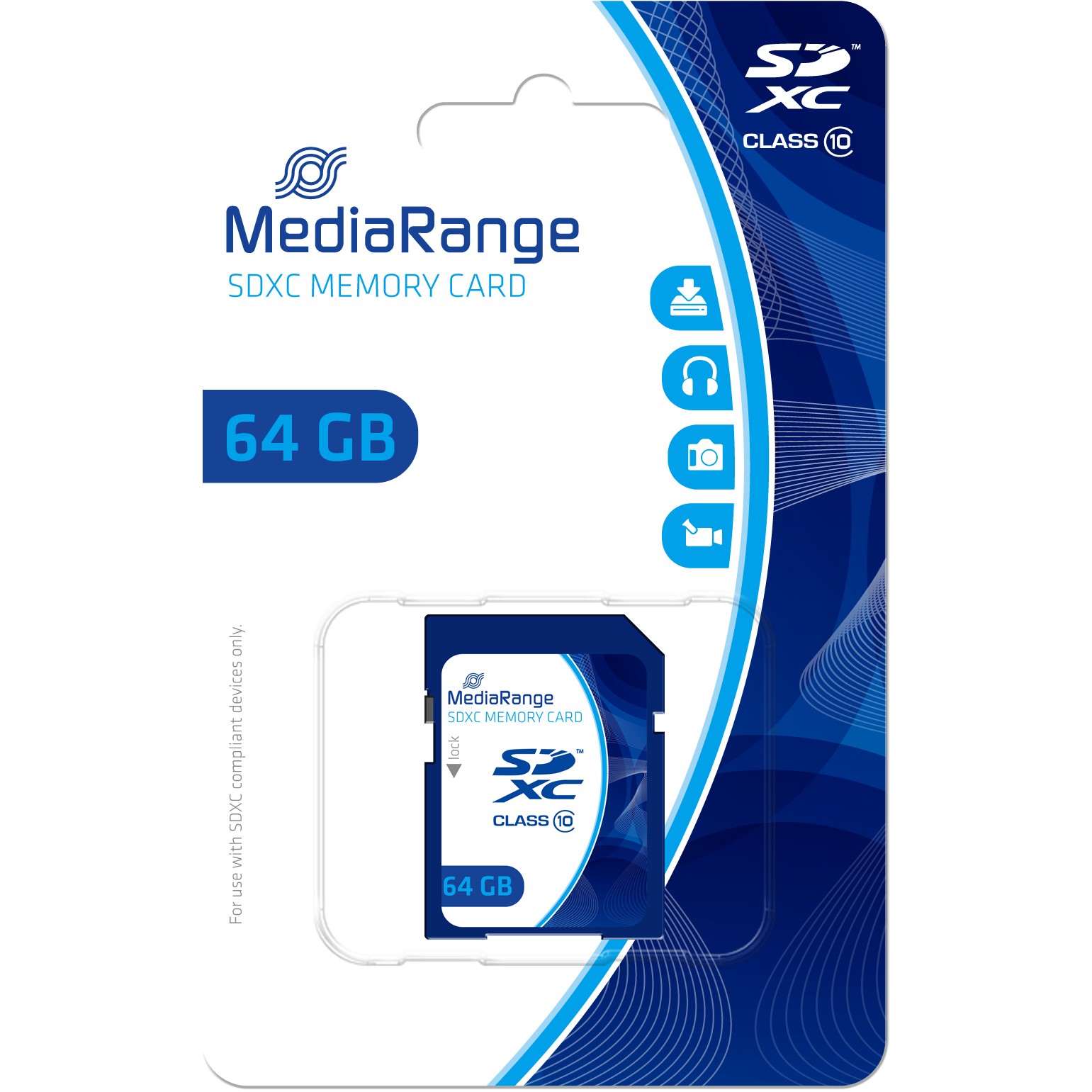 CARD MEDIARANGE SD-64GB (sdxc, klasse 10, 64GB)-1
