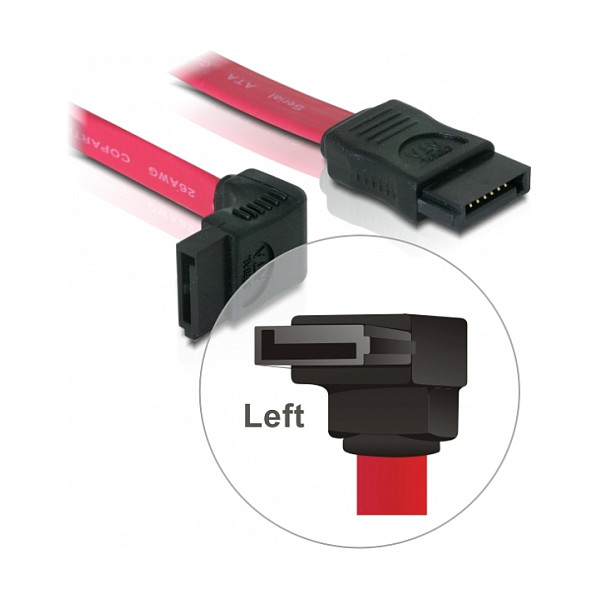 Kabel DELOCK SATA 0,3m rot 90°