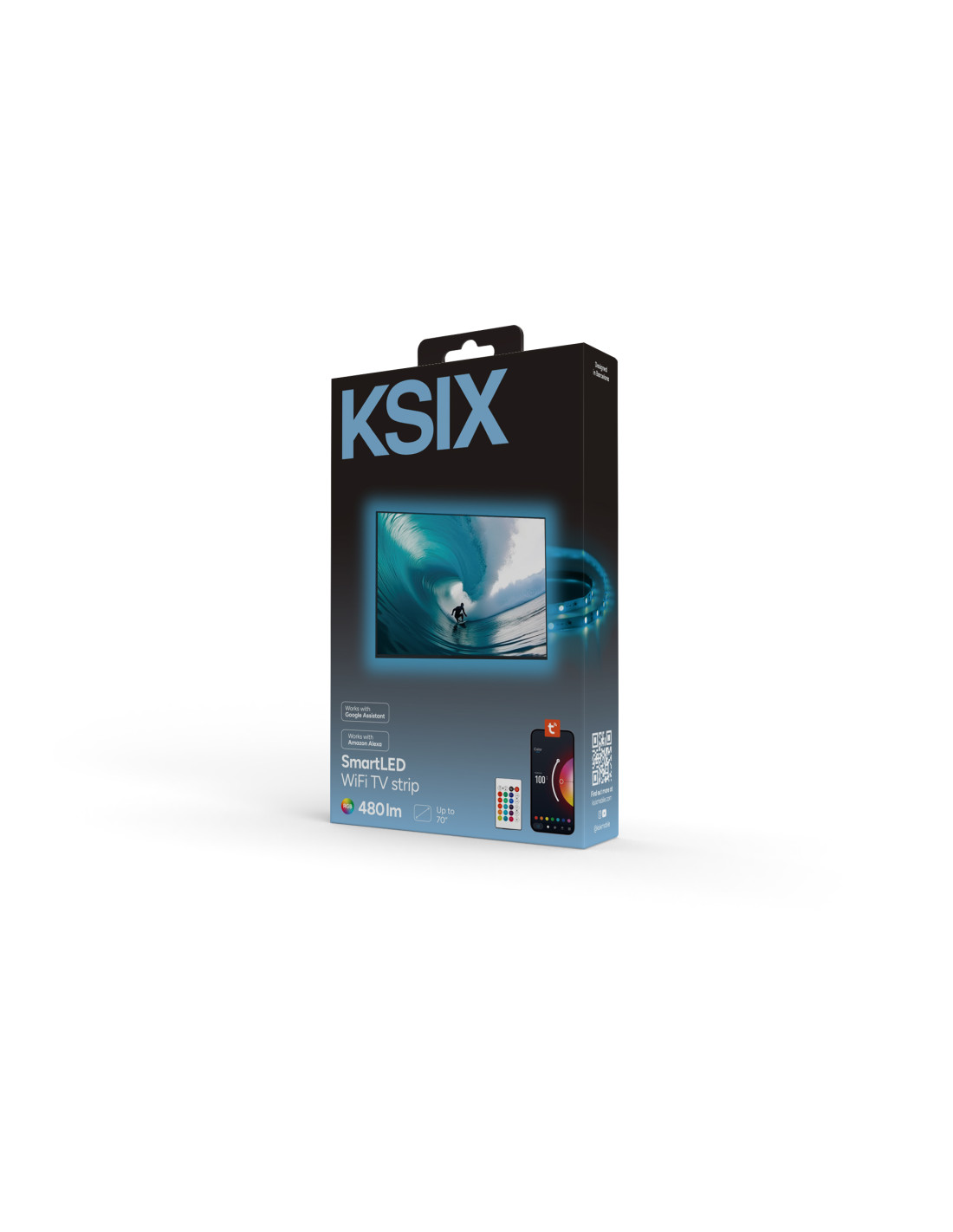 LED traka KSIX SmartLED TV Strip 2 m, mogućnost rezanja, 480 lm, Siri, RGB boje, do 70"-2