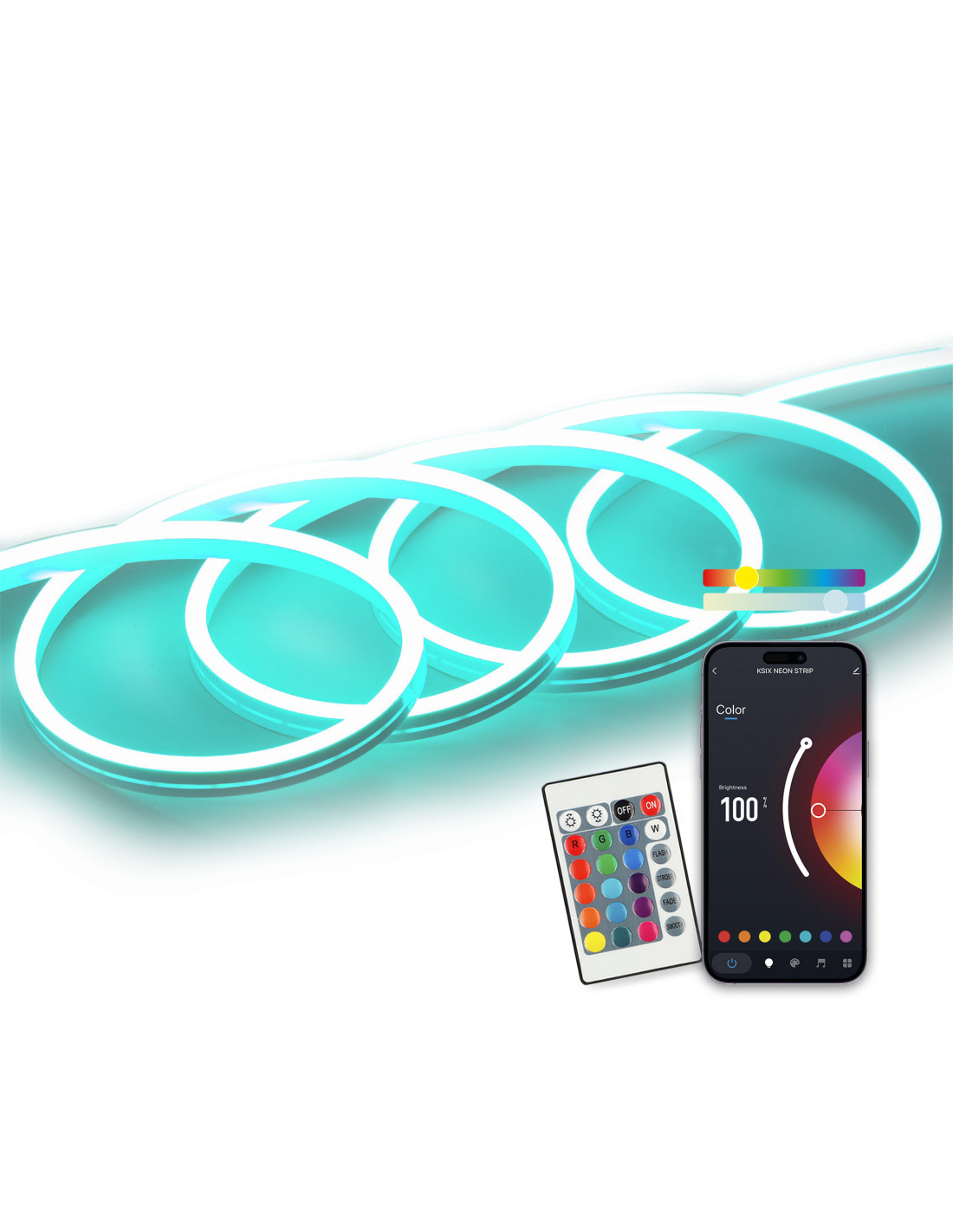 LED traka KSIX SmartLED Neon Strip, reziva, 4300 lm, sinkronizacija glazbe, RGB-0