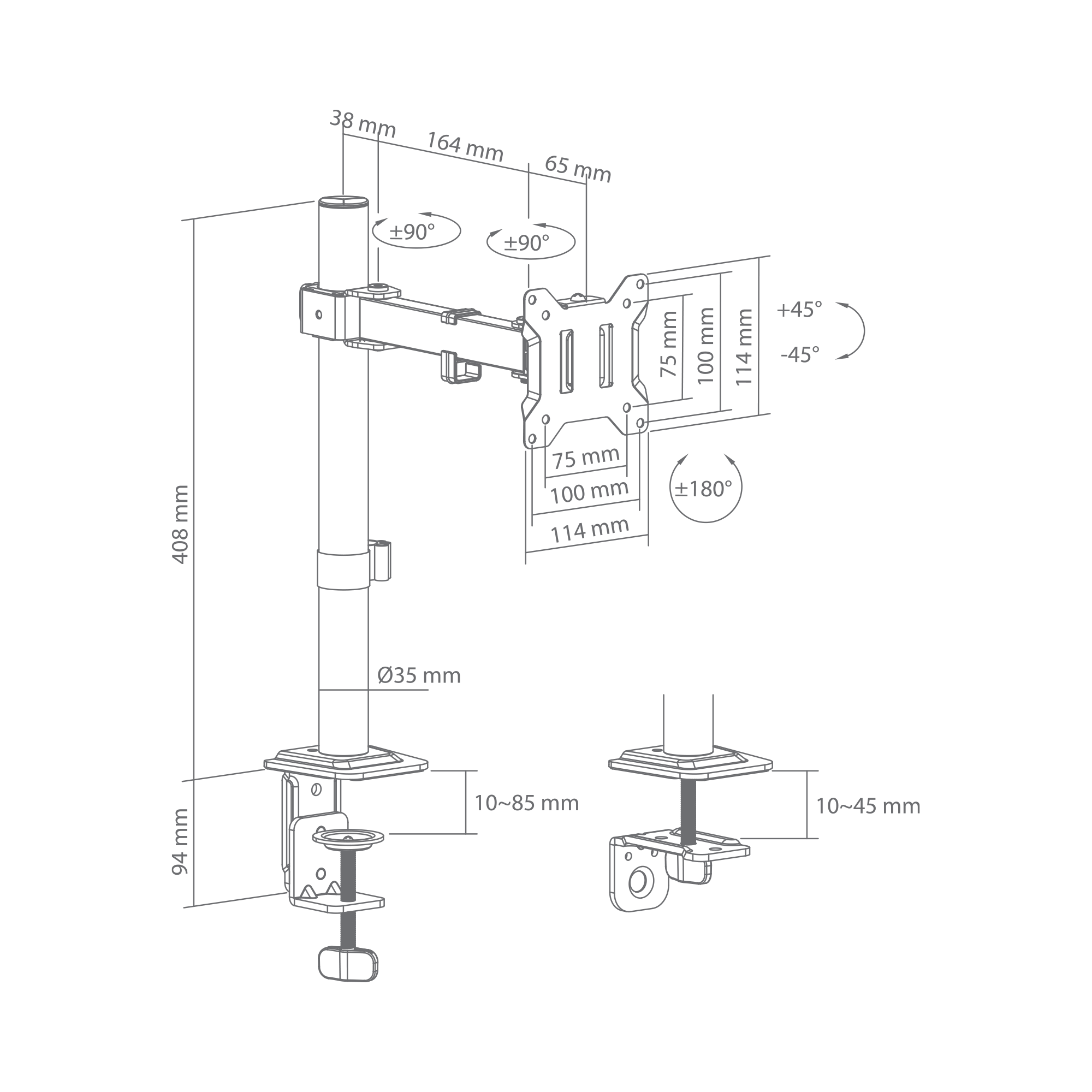 Stolni stalak SBOX LCD-351/1-3-9