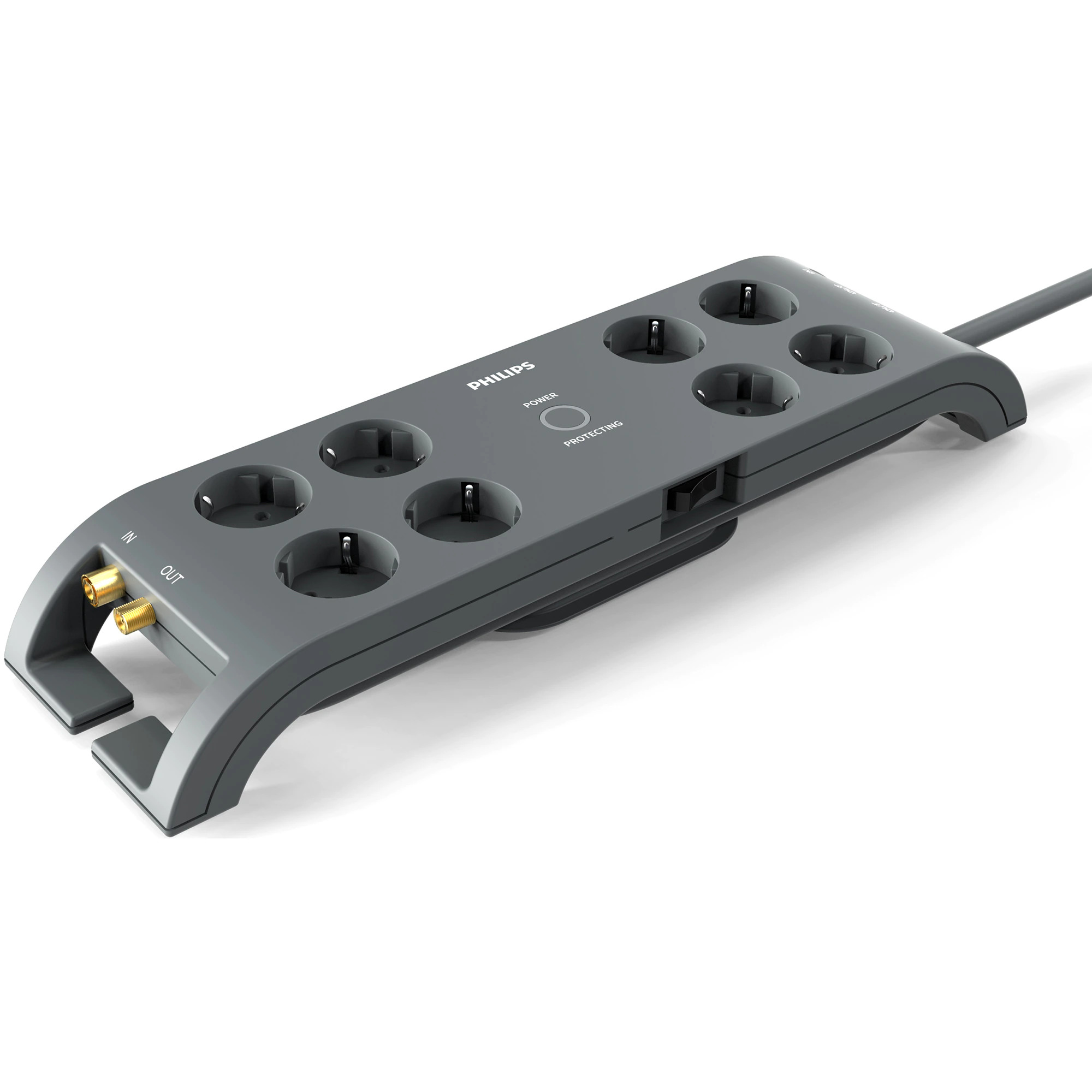 Prednaponska zaštita PHILIPS SPN5185A (8 utičnica, 2m kabel)