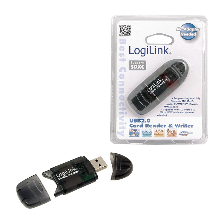 KARTENLESER LOGLINK CR0007 (usb 2.0, sd/microsd/mmc/rs-mmc)-0
