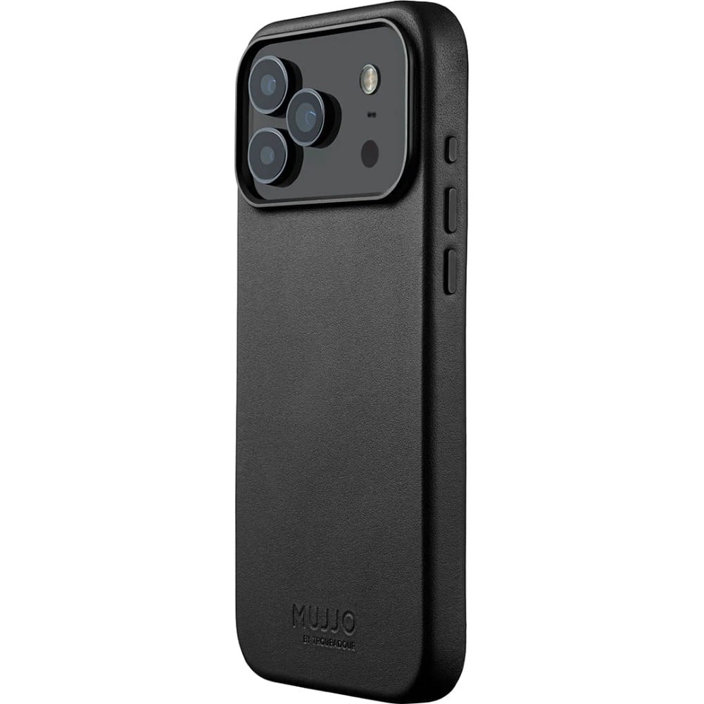 Maska MUJJO Full Leather Case (za iPhone 17 Pro Max, crna)-1
