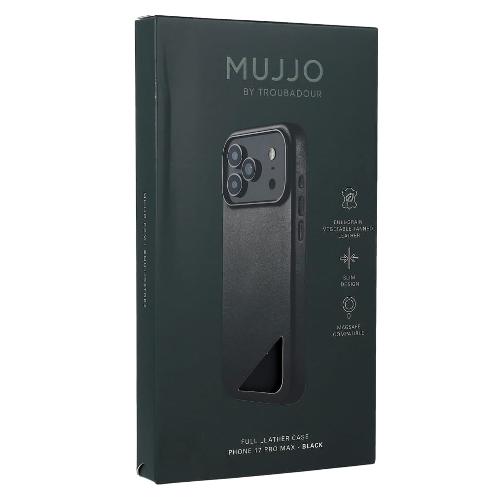 Maska MUJJO Full Leather Case (za iPhone 17 Pro Max, crna)-7