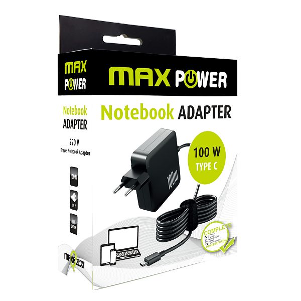 Punjač MAXPOWER Univerzalni laptop (100w, type-c, 1.8m)-0