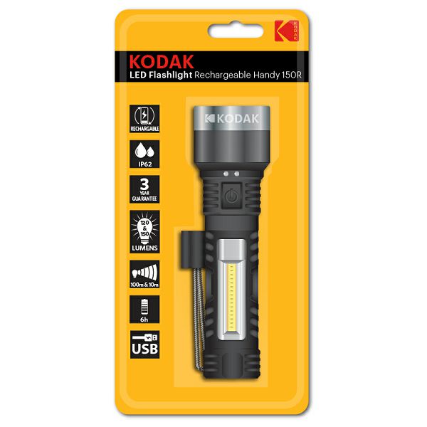 Baterijska svjetiljka KODAK Handy 150R (punjiva, led, ip62)