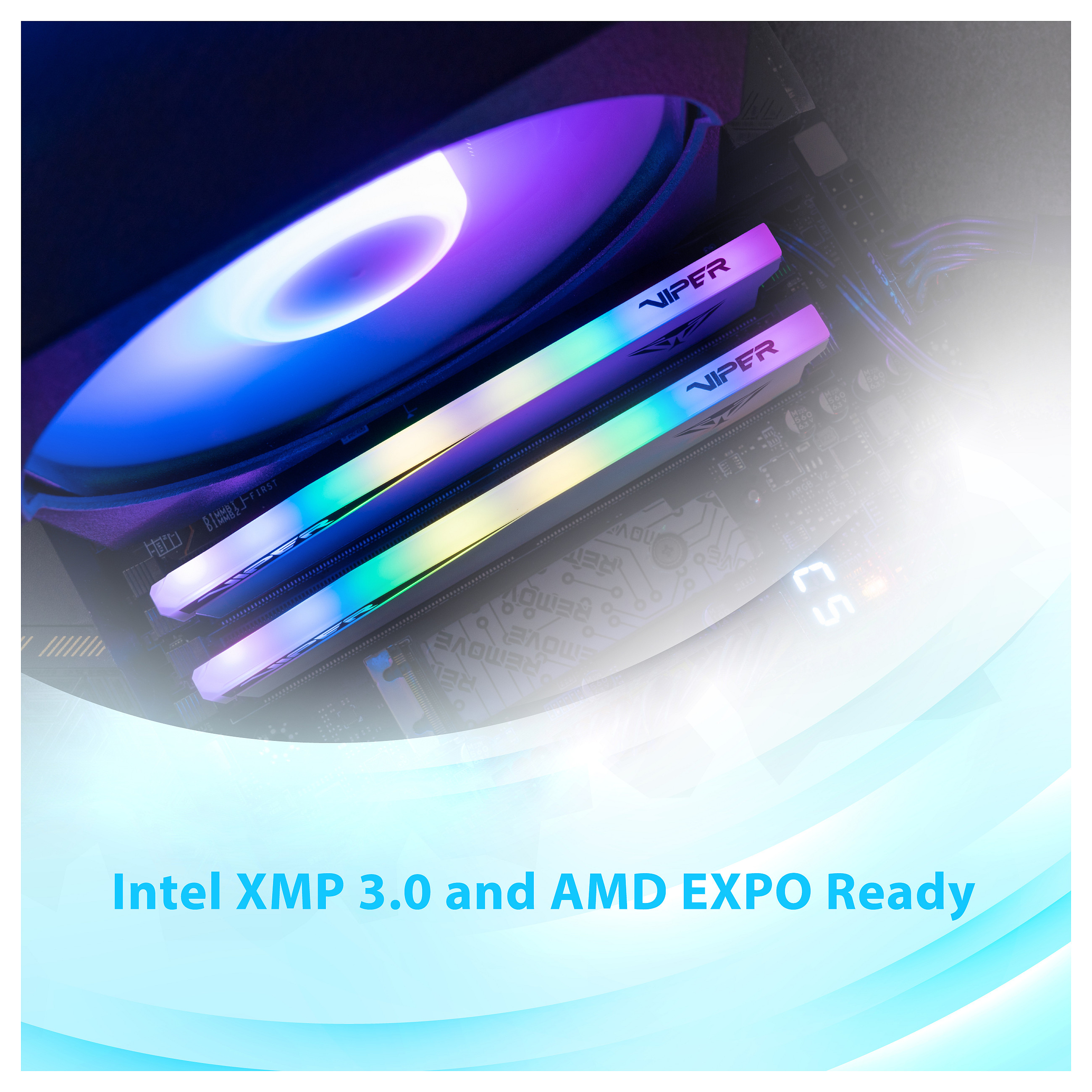 RAM memorija PATRIOT Viper Elite 5 RGB (48gb (2x24gb), ddr5, 6000mhz, rgb, intel xmp, amd expo, bijela) PVER548G60C42KW-18