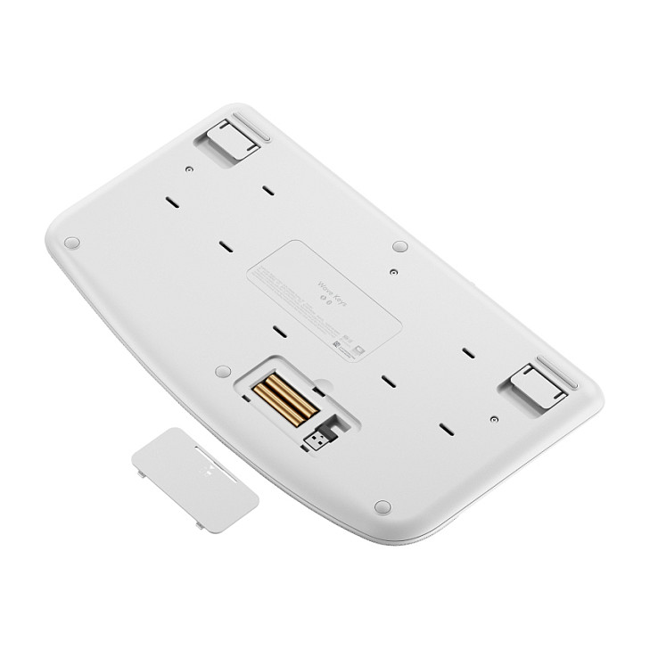 Tipkovnica LOGITECH Wave Keys (bežična, ergonomska, off-white, njemački layout, 2.4GHz, bluetooth)-4