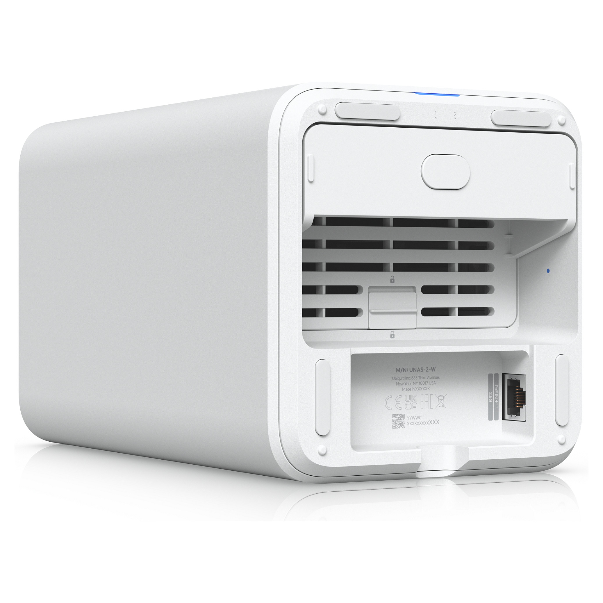 NAS kućište UBIQUITI UNAS-2-W (2-bay, bijela boja)-6