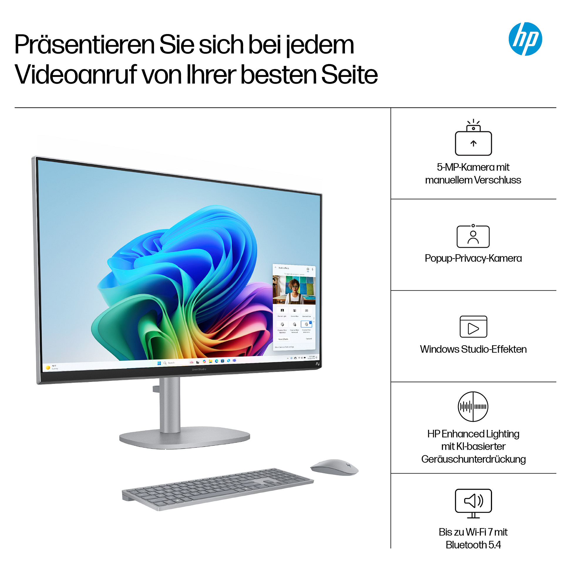 AIO računalo HP OmniStudio X 27-cs1470ng (27" uhd, core ultra 7 258v, 32gb, 1tb ssd, windows 11, srebrno)-13