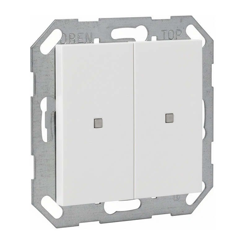 KNX Tipkalo GIRA 517303 System 55 (2-gumbno, čisto bijela)-0