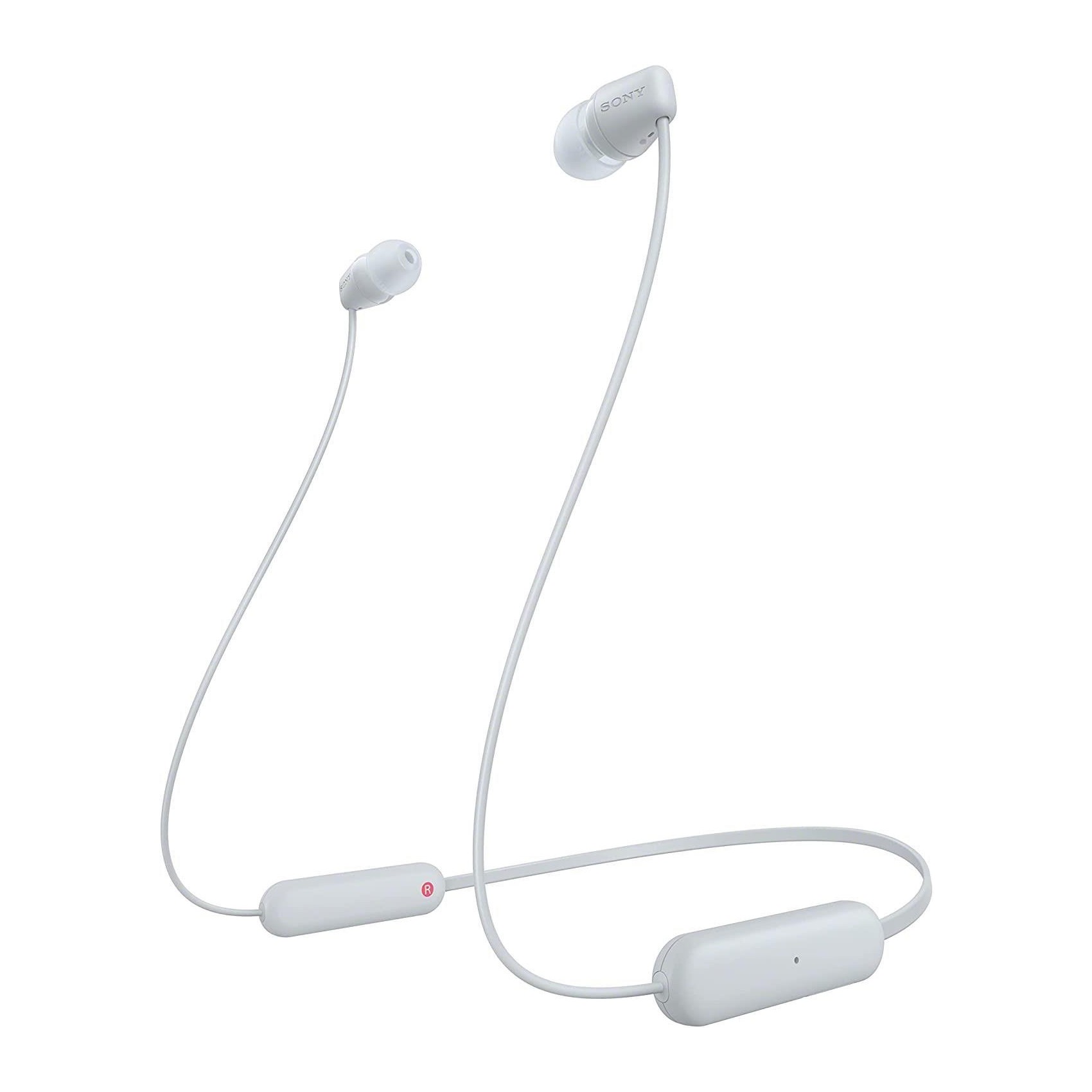 Slušalice SONY WI-C100 BT, WIC100W.CE7, In-Ear, Bluetooth, bijele
