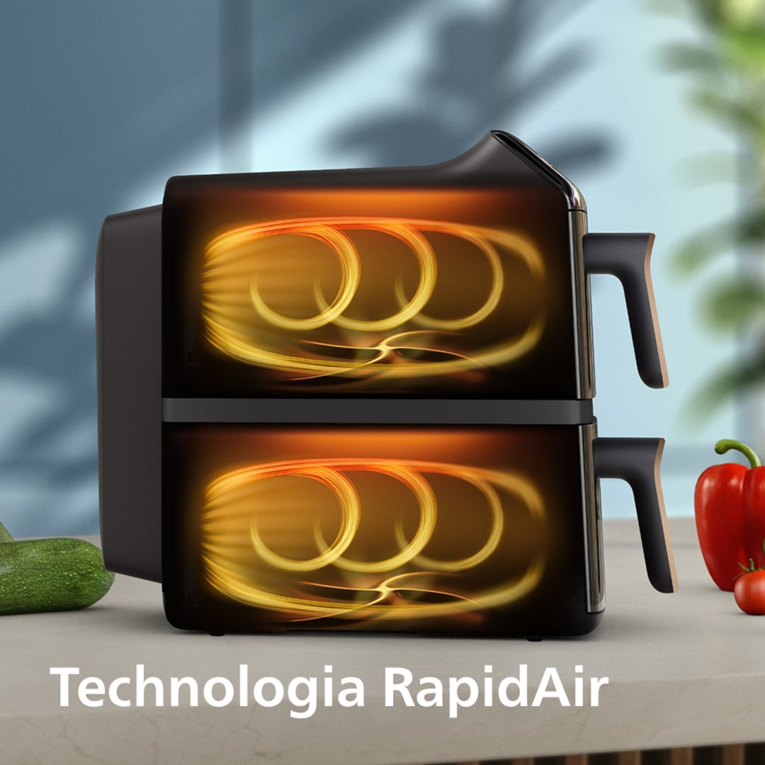 Philips 4000 series Dual Stack Airfryer Vertical Basket 10L Double Stand-alone 2750 W Hot air fryer Black-7