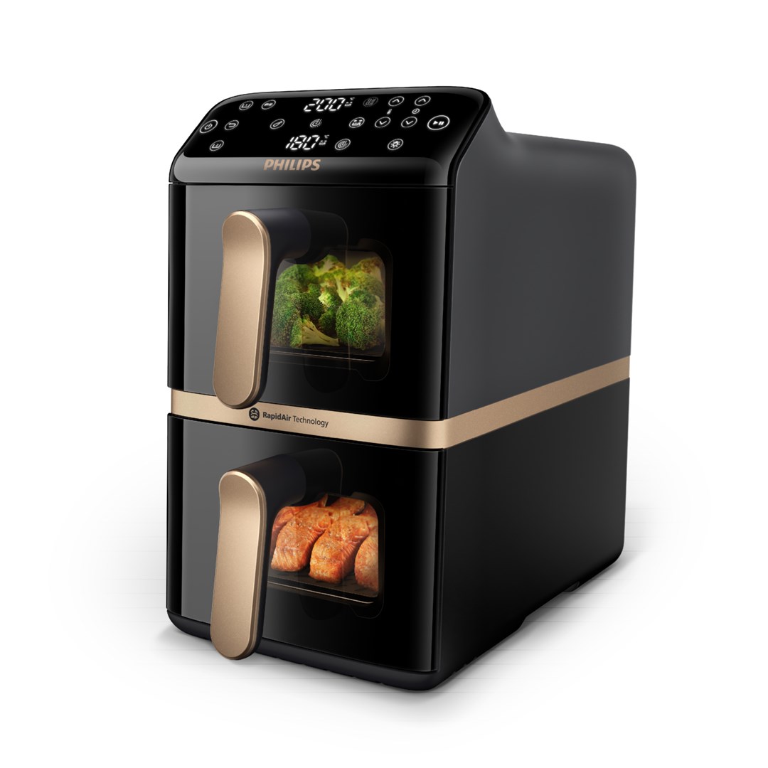 Philips 4000 series Dual Stack Airfryer Vertical Basket 10L Double Stand-alone 2750 W Hot air fryer Black-5