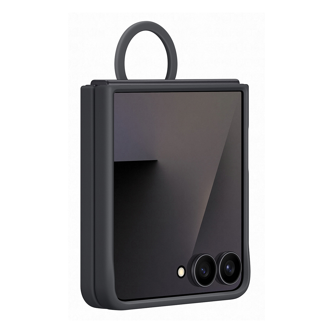 Maska SAMSUNG Ring Case za Galaxy Flip7 (silikonska, crna)-1