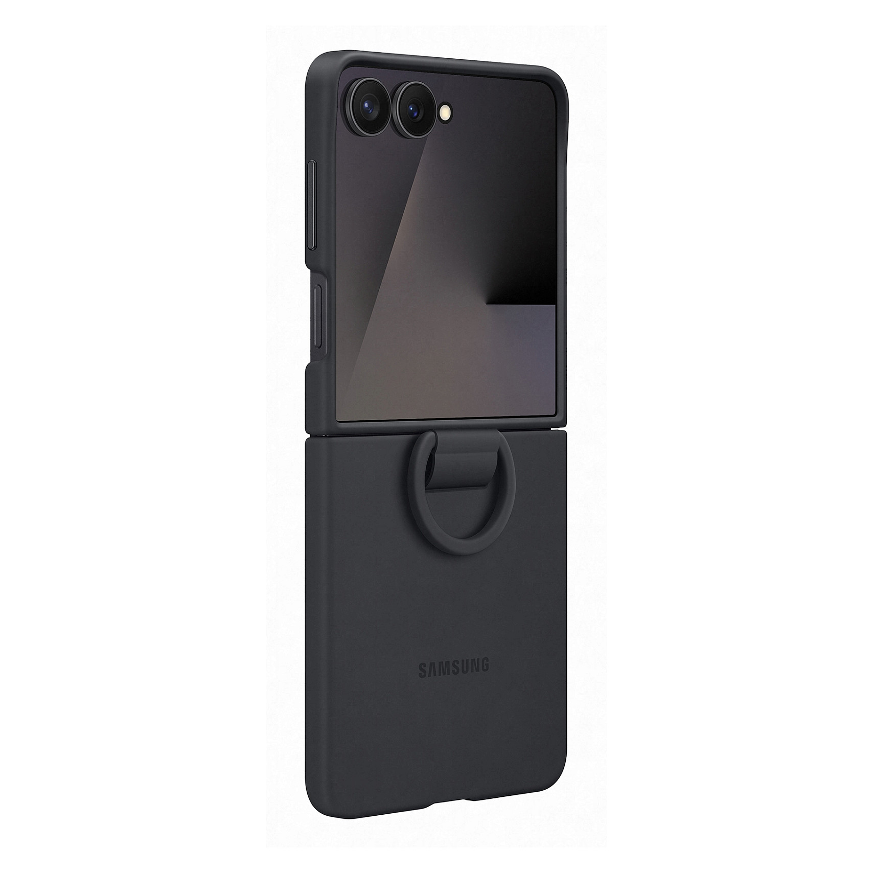 Maska SAMSUNG Ring Case za Galaxy Flip7 (silikonska, crna)-3