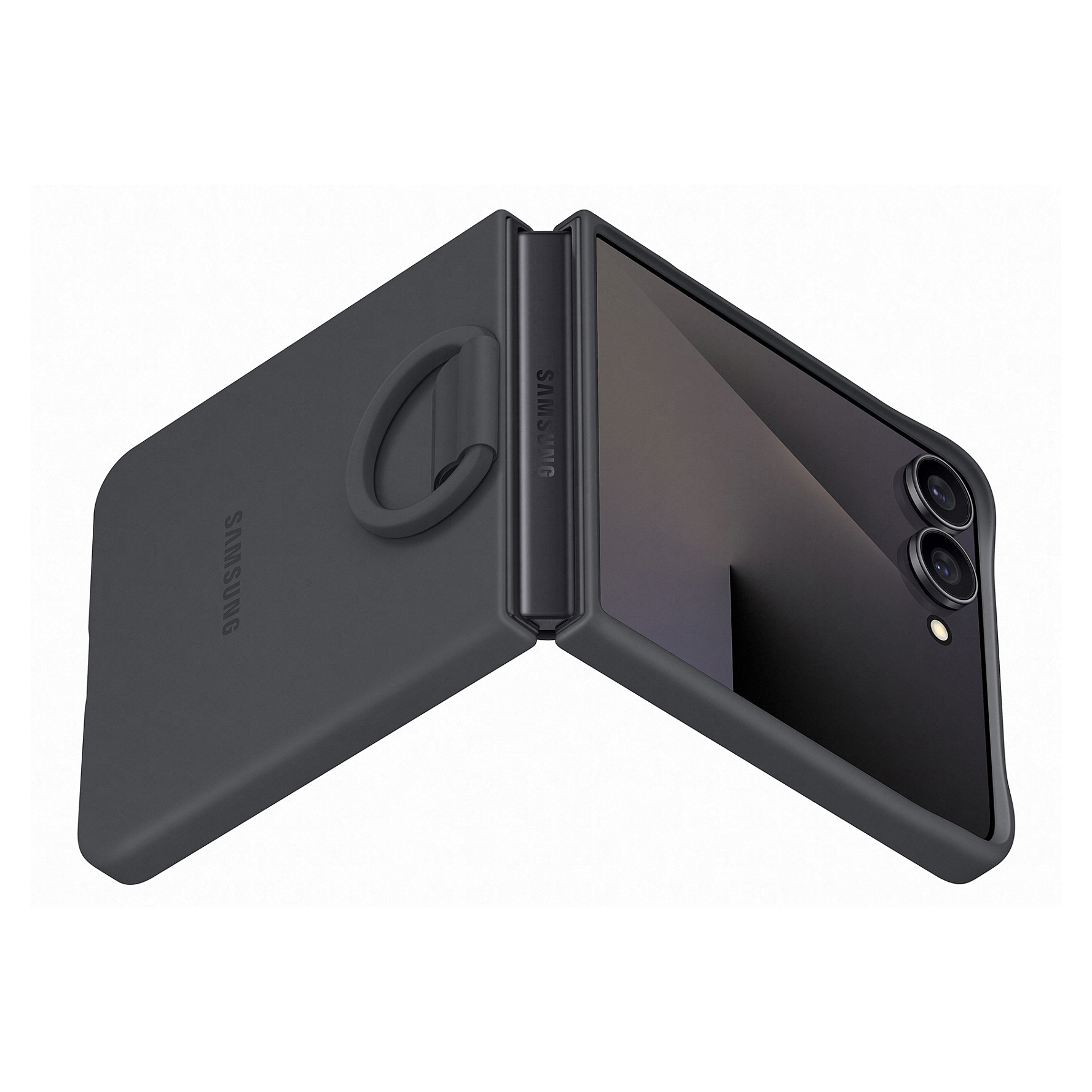 Maska SAMSUNG Ring Case za Galaxy Flip7 (silikonska, crna)-4