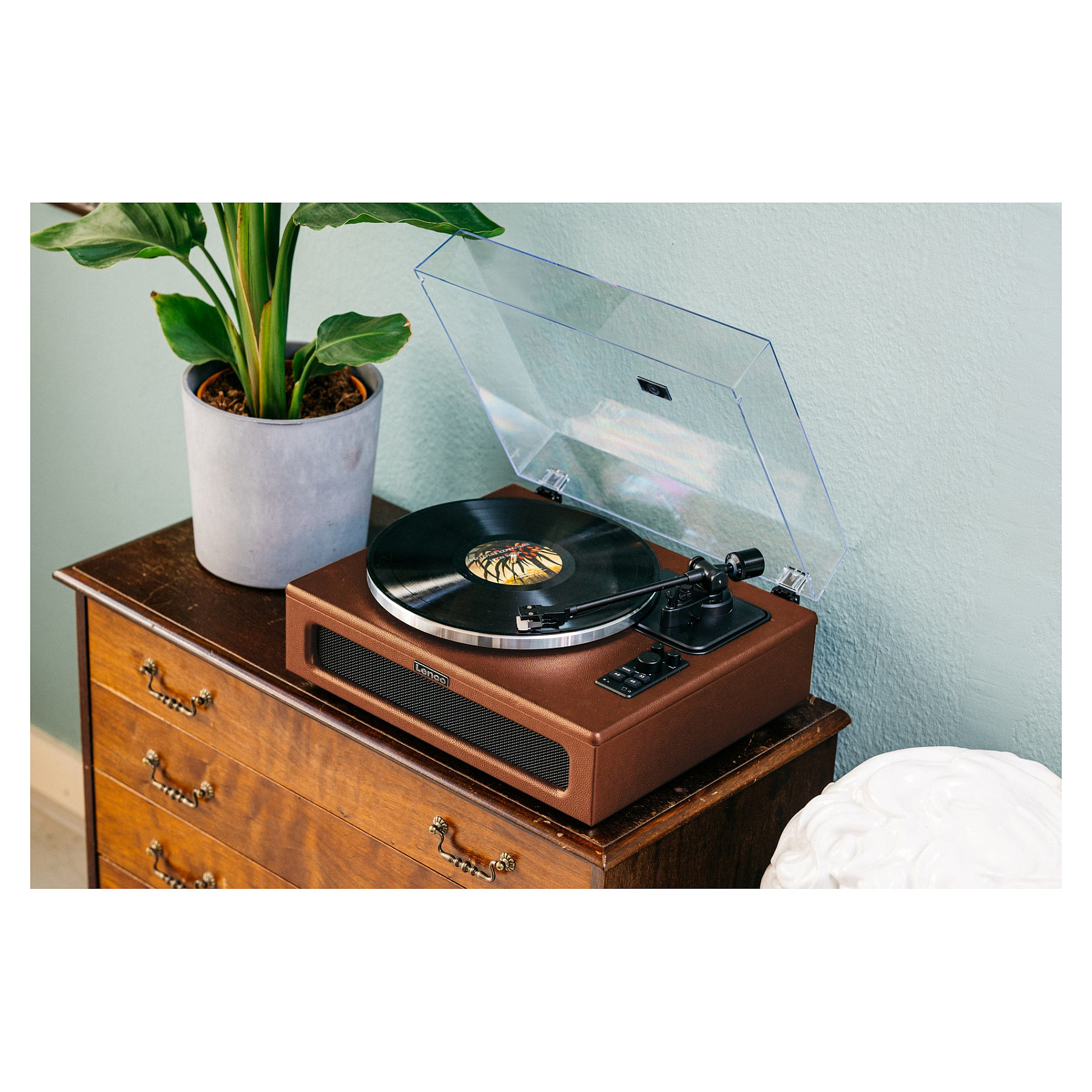 Gramofon LENCO LS-430 (4 zvučnika, bluetooth, smeđi)-5