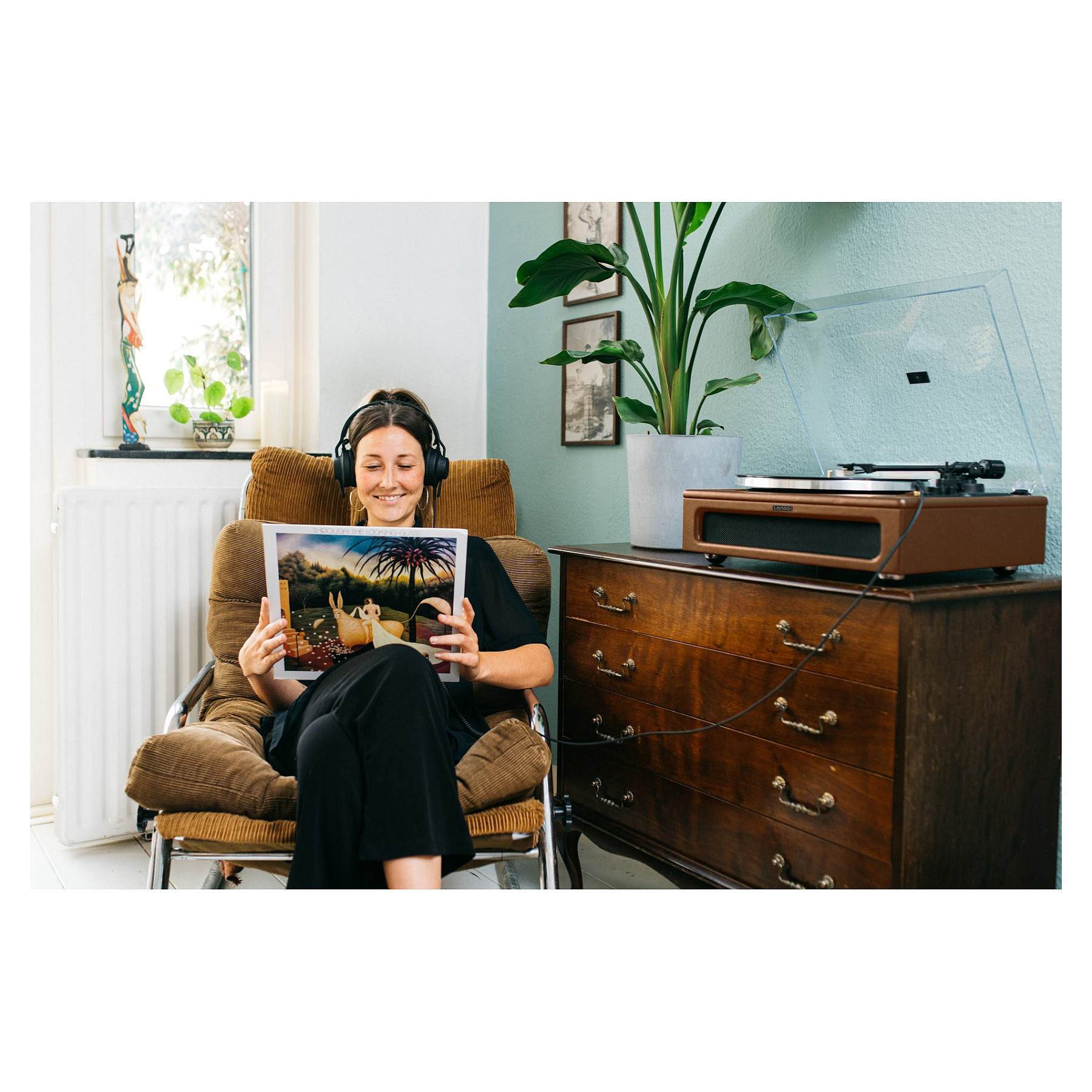 Gramofon LENCO LS-430 (4 zvučnika, bluetooth, smeđi)-7