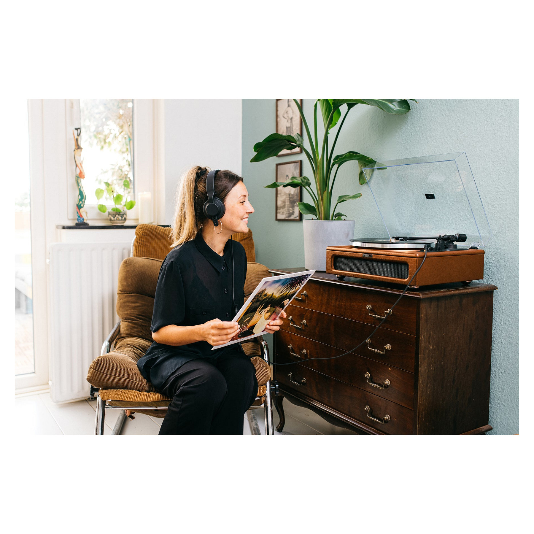 Gramofon LENCO LS-430 (4 zvučnika, bluetooth, smeđi)-8