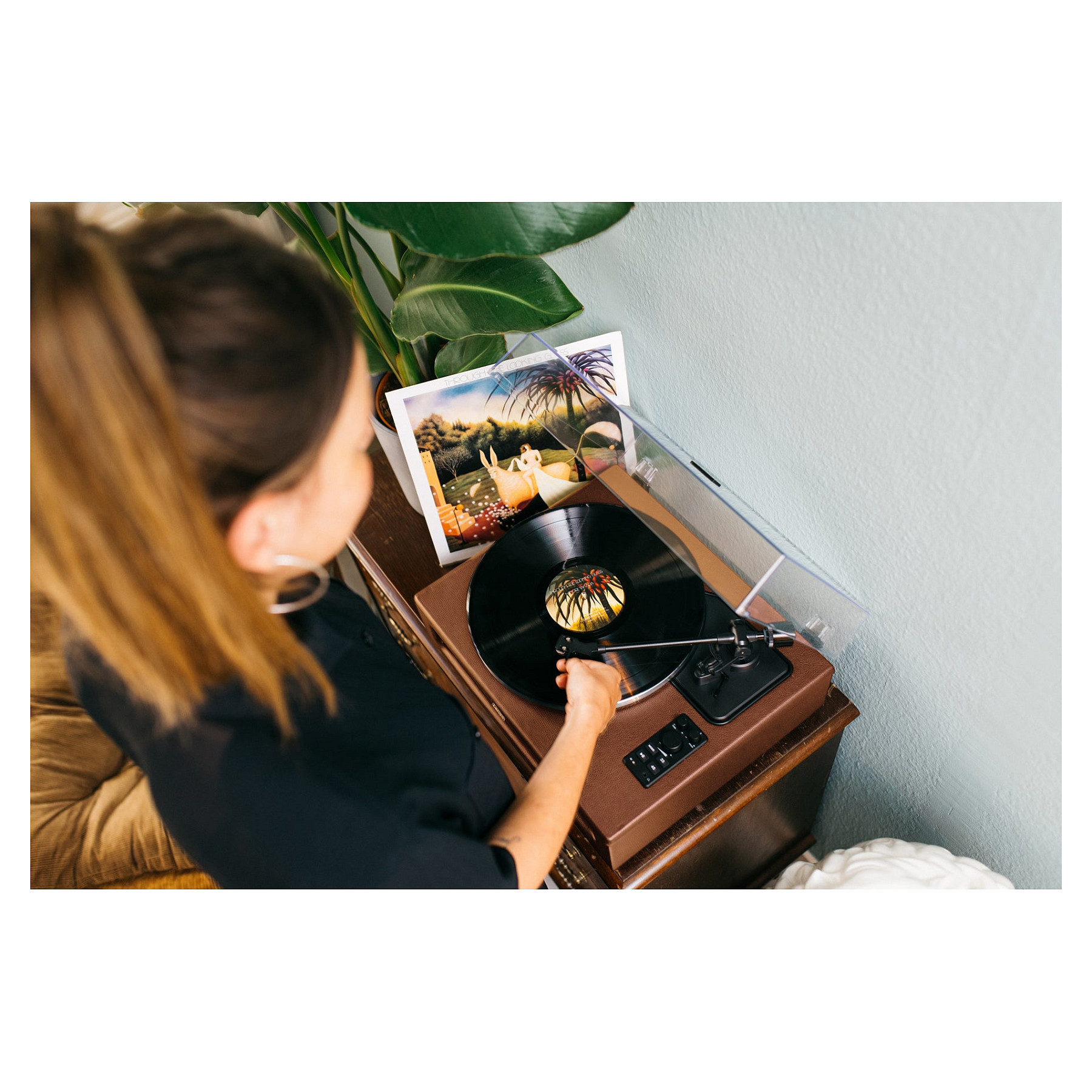 Gramofon LENCO LS-430 (4 zvučnika, bluetooth, smeđi)-10