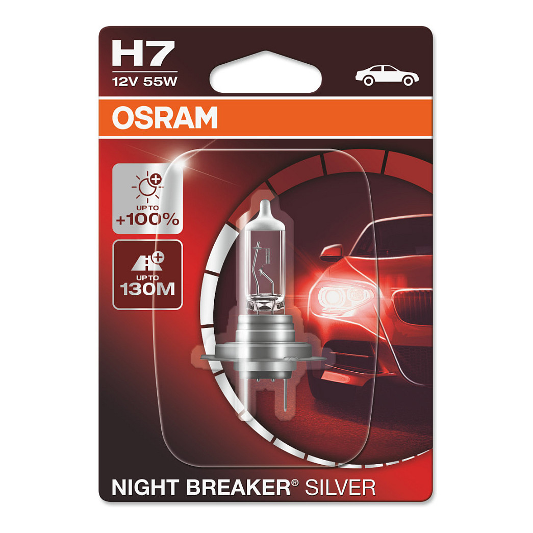 Halogena žarulja OSRAM NIGHT BREAKER SILVER H7 (12V, 55W, +100% svjetline)-1