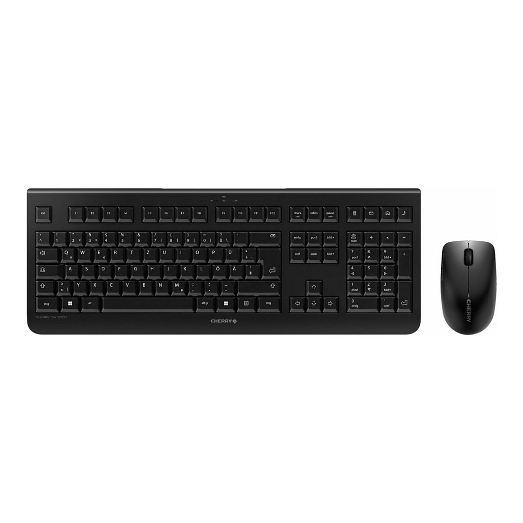 Set tipkovnica i miš CHERRY DW 3000 (bežični, mađarski raspored tipki, crna boja)