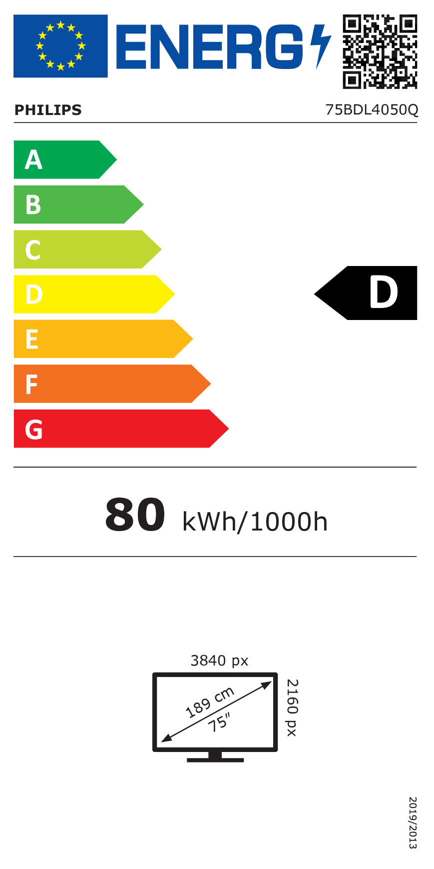 Profesionalni zaslon PHILIPS 75BDL4050Q (75", uhd, 24/7 rad, android 10)-1