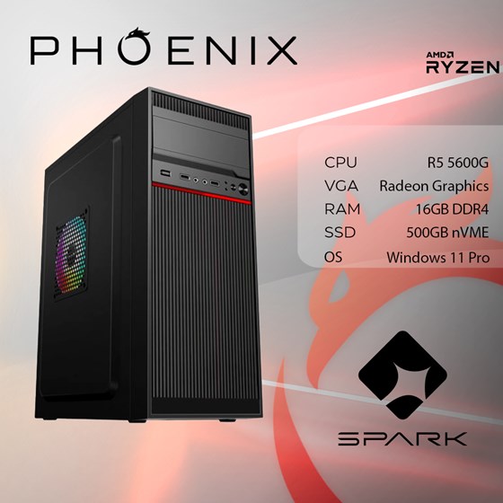 Računalo Phoenix SPARK Y-132 AMD Ryzen 5 5600G/16GB DDR4/NVMe SSD 500GB/Windows 11 PRO-0