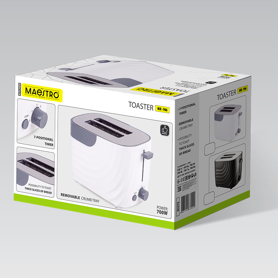 Toster MAESTRO MR-706 (700 w, bijeli)-2