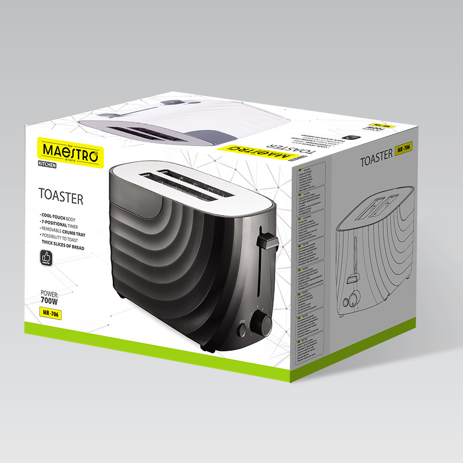 Toster MAESTRO MR-706 (700W, crna boja)-2