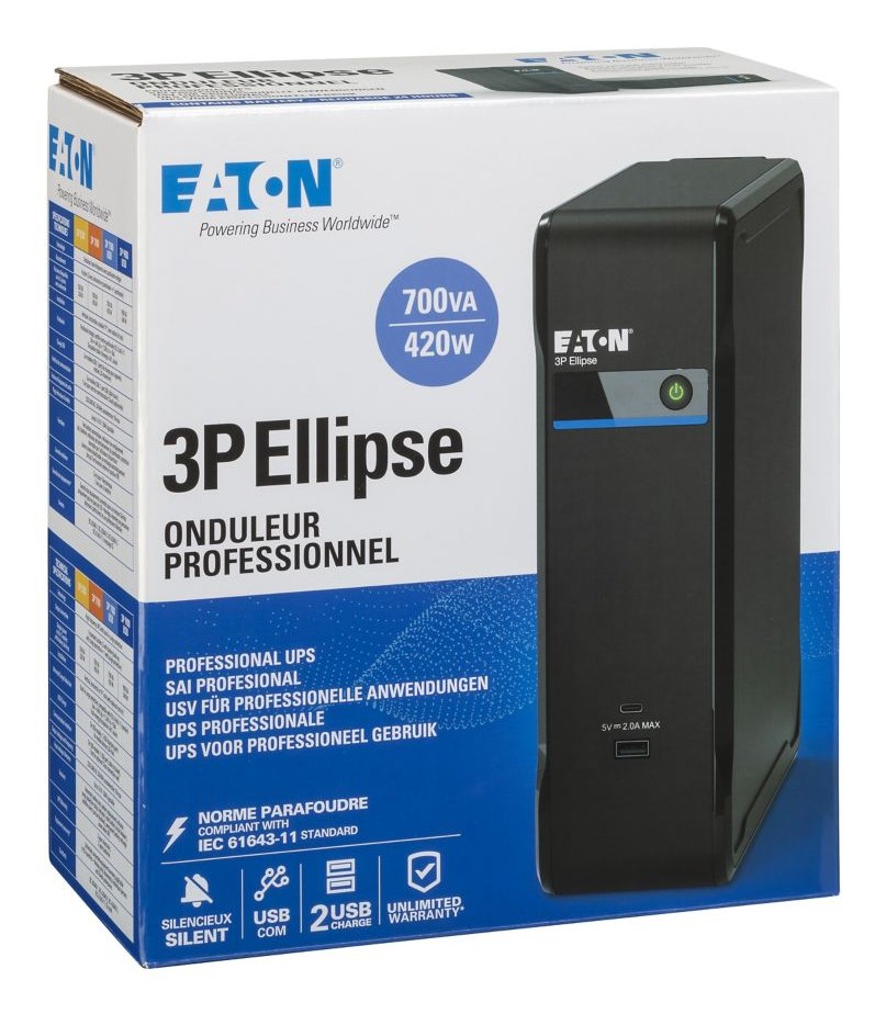 UPS EATON 3P Ellipse 700 (700va, 420w, 4 utičnice)-5