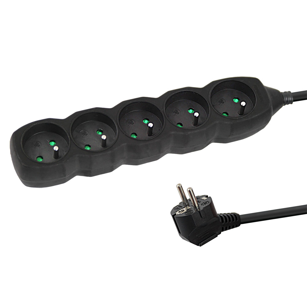 Produžni kabel ESPERANZA ELK208K (5 utičnica, 3m, crni)-0