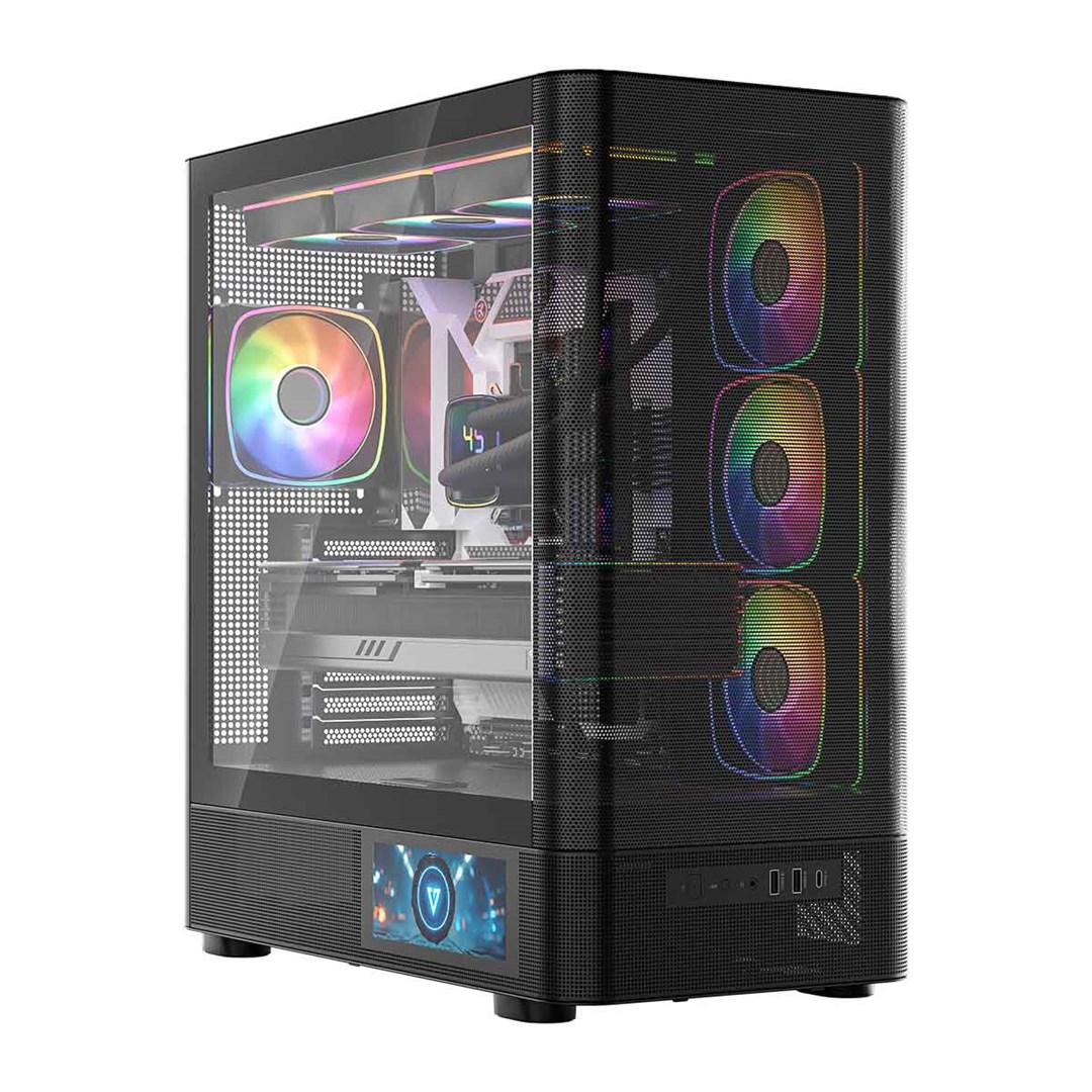 Kućište za računalo MODECOM Volcano AQ 400 ARGB (MIDI Tower, ARGB, Crno)-10