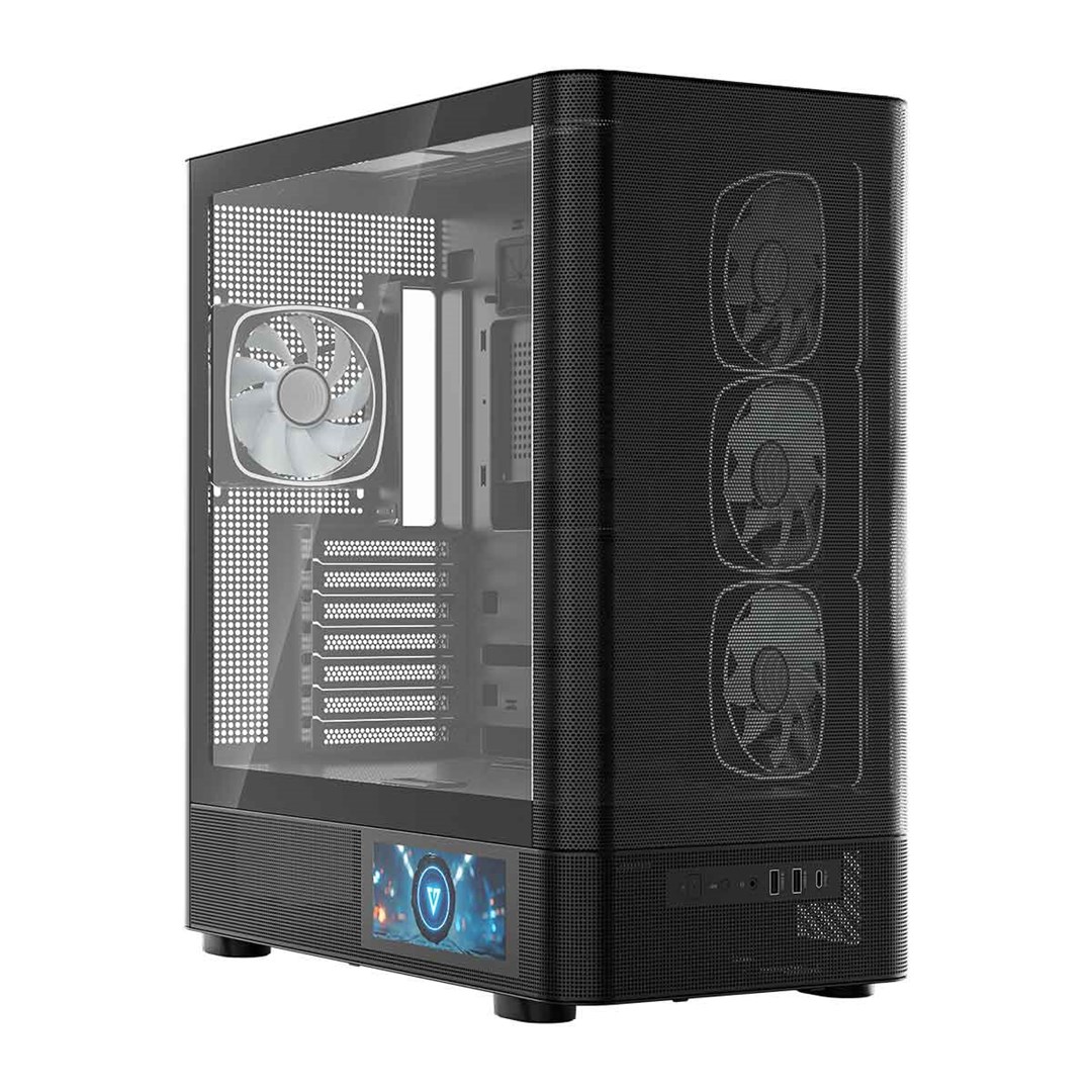 Kućište za računalo MODECOM Volcano AQ 400 ARGB (MIDI Tower, ARGB, Crno)-1