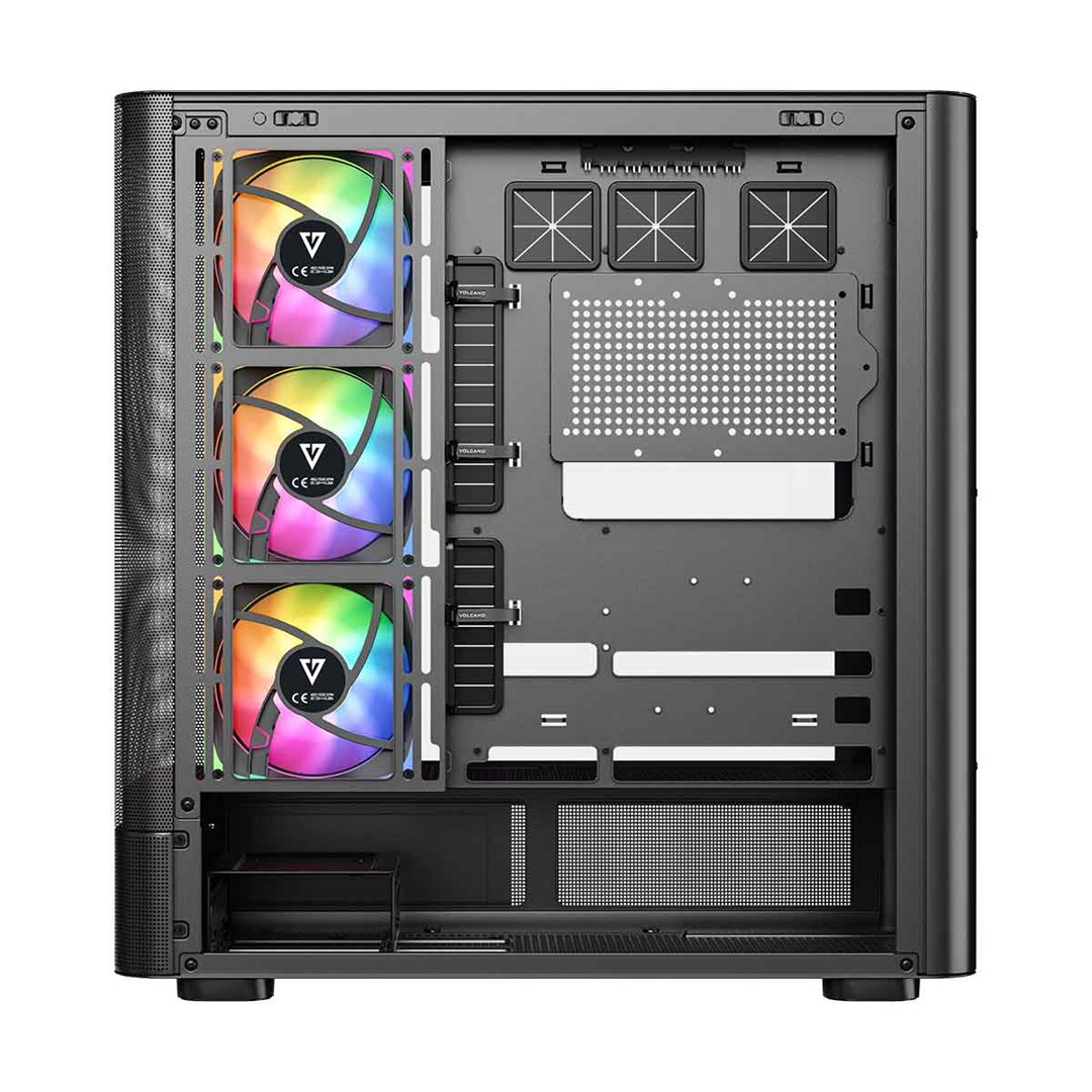 Kućište za računalo MODECOM Volcano AQ 400 ARGB (MIDI Tower, ARGB, Crno)-3