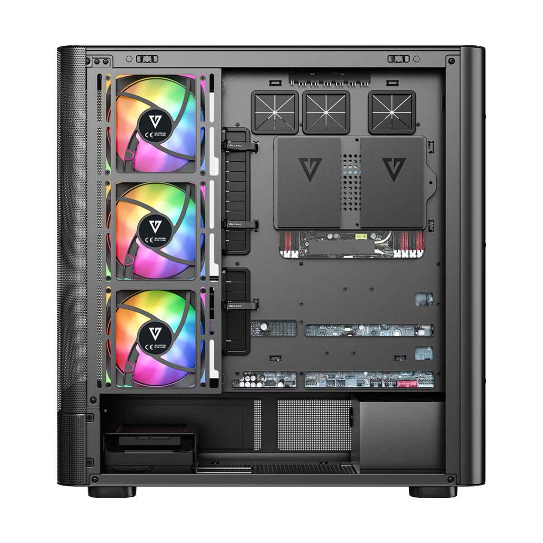 Kućište za računalo MODECOM Volcano AQ 400 ARGB (MIDI Tower, ARGB, Crno)-4