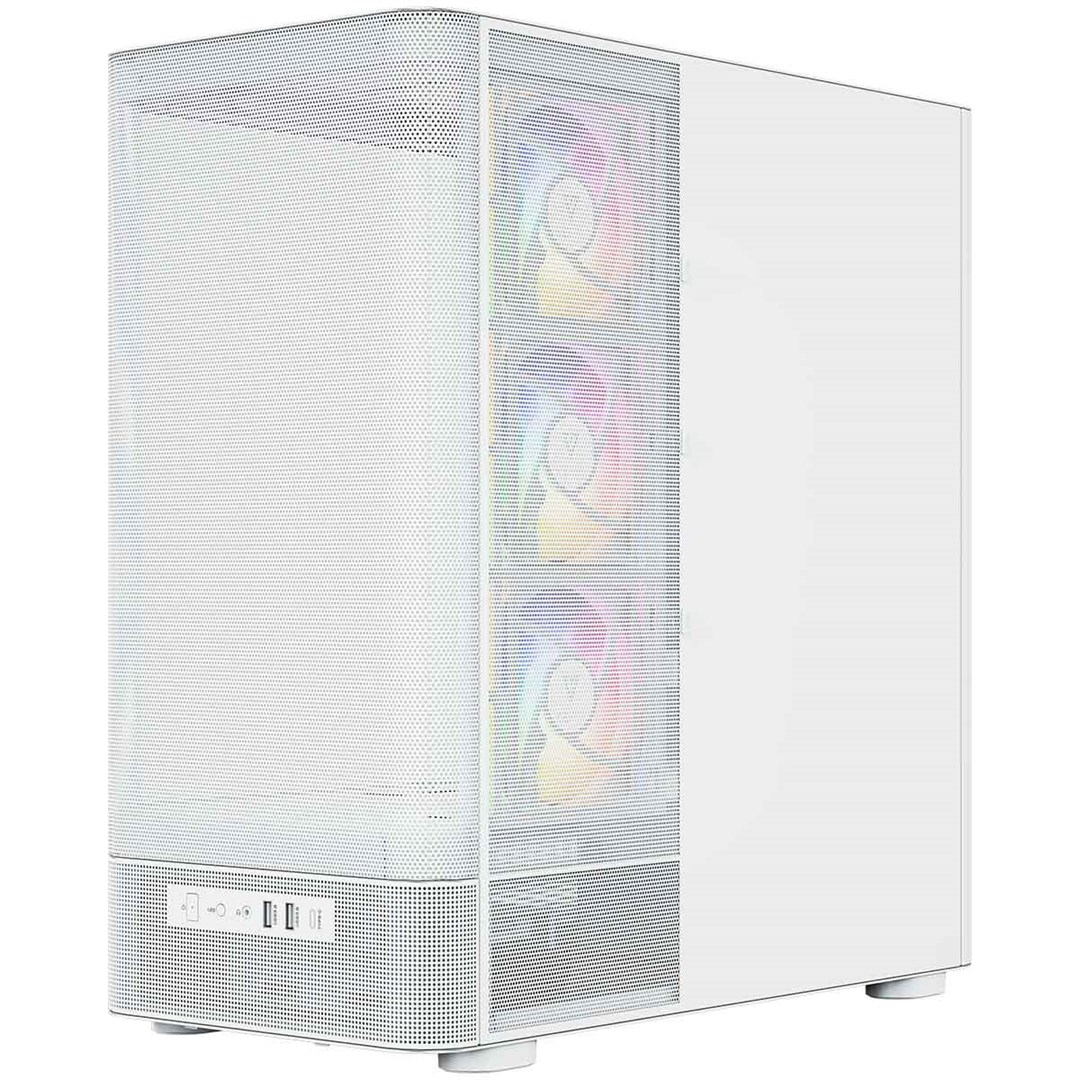 Kućište za računalo MODECOM Volcano AQ 400 ARGB (Midi Tower, 4x 120mm ARGB ventilatora, kaljeno staklo) Bijelo-4