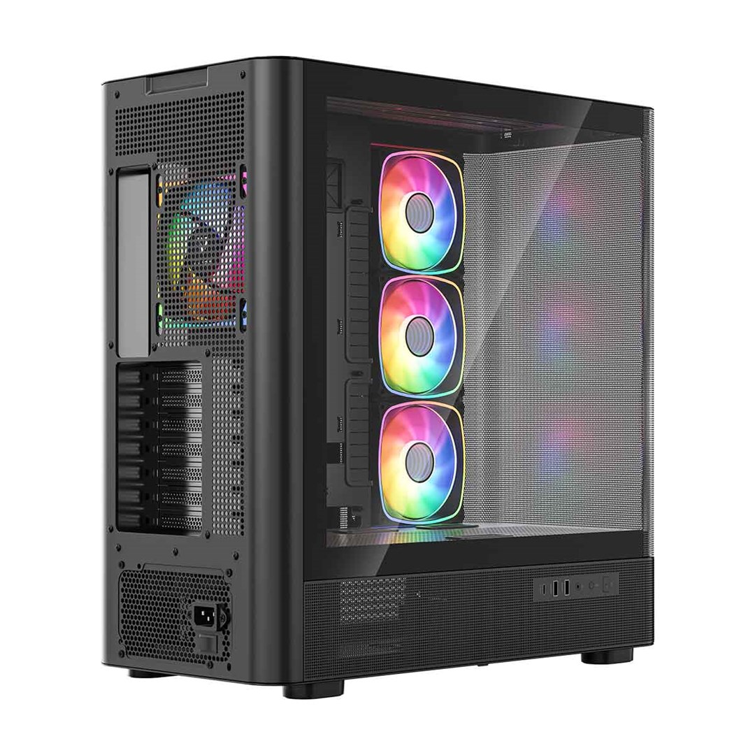 Kućište MODECOM Volcano AQ 500 ARGB (Midi Tower, ATX, 4x 120mm ARGB ventilatora, kaljeno staklo)-13