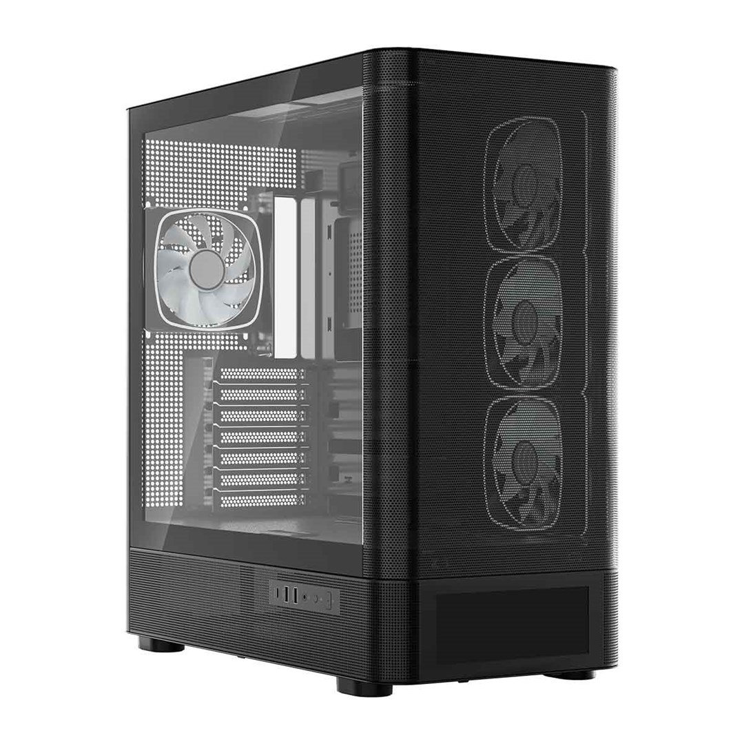 Kućište MODECOM Volcano AQ 500 ARGB (Midi Tower, ATX, 4x 120mm ARGB ventilatora, kaljeno staklo)-1
